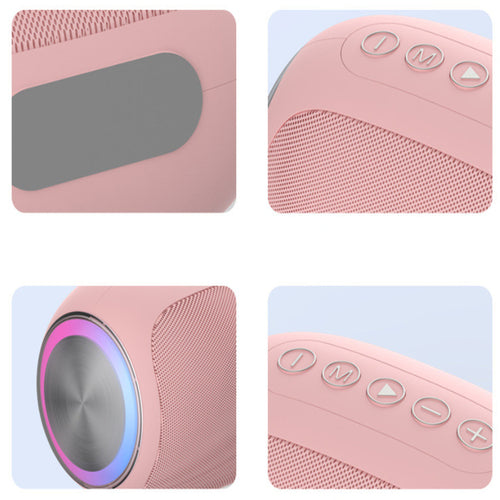 Oval Bluetooth-högtalare med LED-ljusring