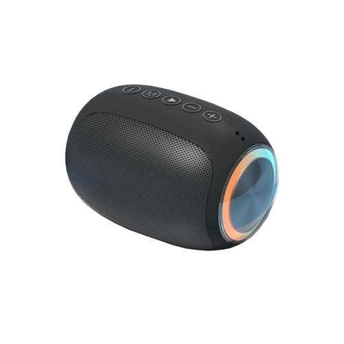 Oval Bluetooth-högtalare med LED-ljusring