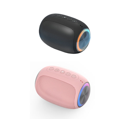Oval Bluetooth-högtalare med LED-ljusring