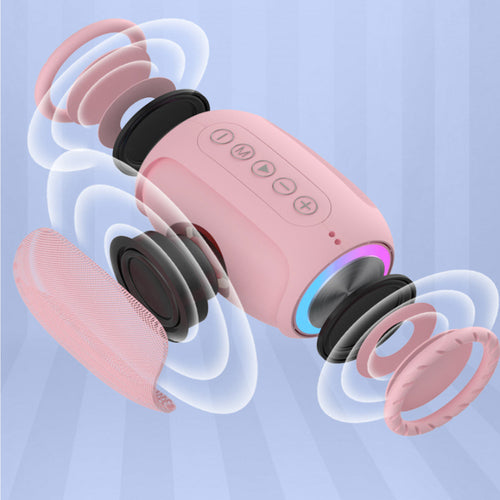Oval Bluetooth-högtalare med LED-ljusring