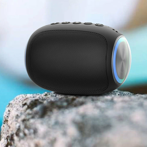 Oval Bluetooth-högtalare med LED-ljusring