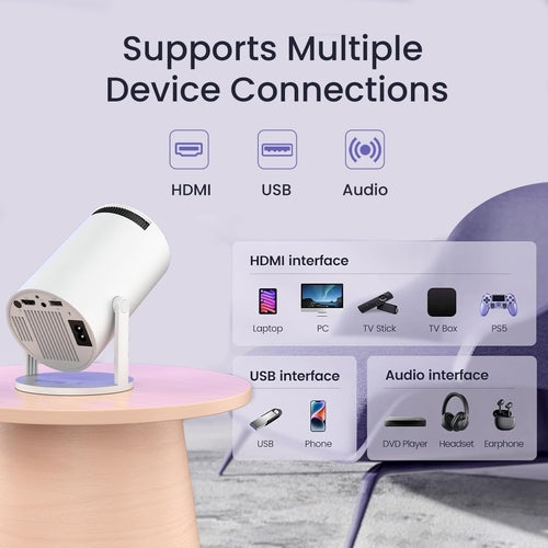 Produktnamn (Svenska): Smart Projektor med Android 11 – HD 720p, WiFi och 120-tums Skärm