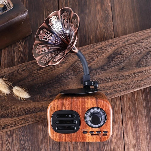 Retro Bluetooth-högtalare med Grammofondesign