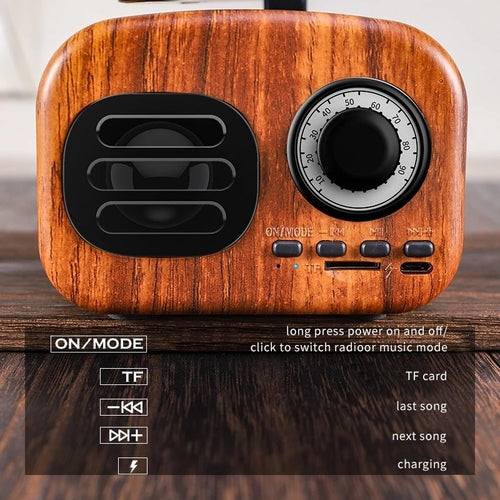 Retro Bluetooth-högtalare med Grammofondesign