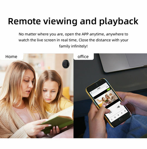 Mini WiFi Säkerhetskamera 1080P med Nattseende och Rörelsedetektering