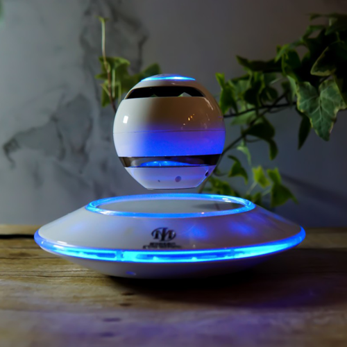 Svävande Bluetooth-högtalare – Magnetisk Levitation (Svart & Vit)